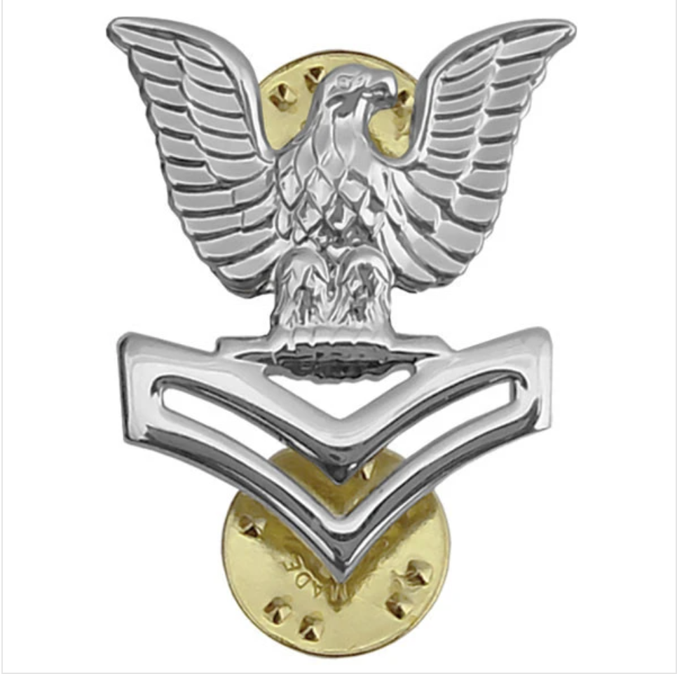 GENUINE U.S. NAVY COLLAR DEVICE: E5
