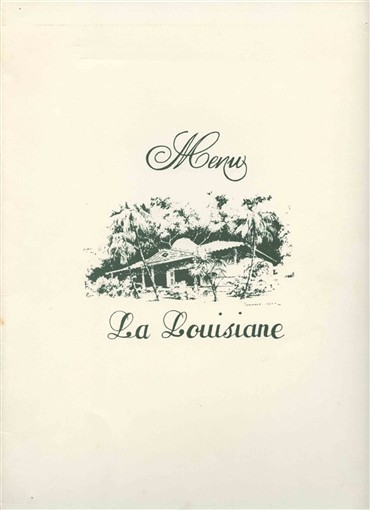 La Louisiane Menu Cover Restaurant Image on Cover