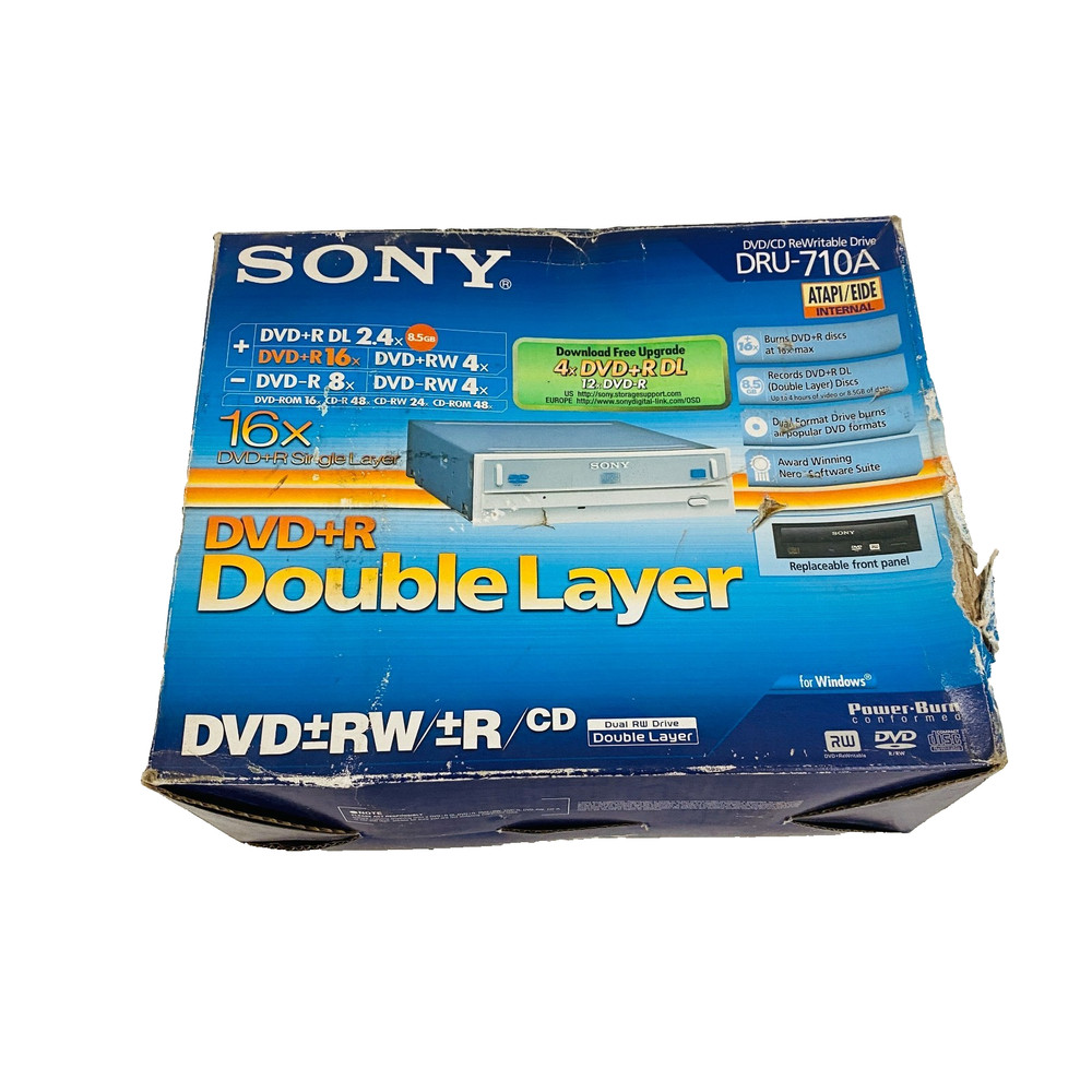 Sony DRU-710A Internal DVD/CD-RW Double Layer IDE ATAPI Drive Black Bezel - New
