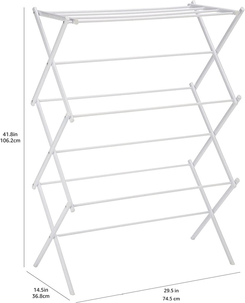 Foldable Portable Clothes Drying Rack for Indoor Air Drying, Collapsible Design