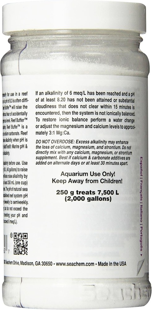 Reef Buffer 250g - pH Stabilizer & Carbonate Alkalinity Enhancer for Aquariums