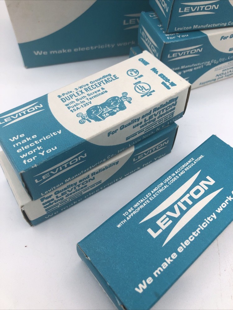 Vintage EMPTY Leviton Electrical Outlet And Switch Boxes For Display & Collect