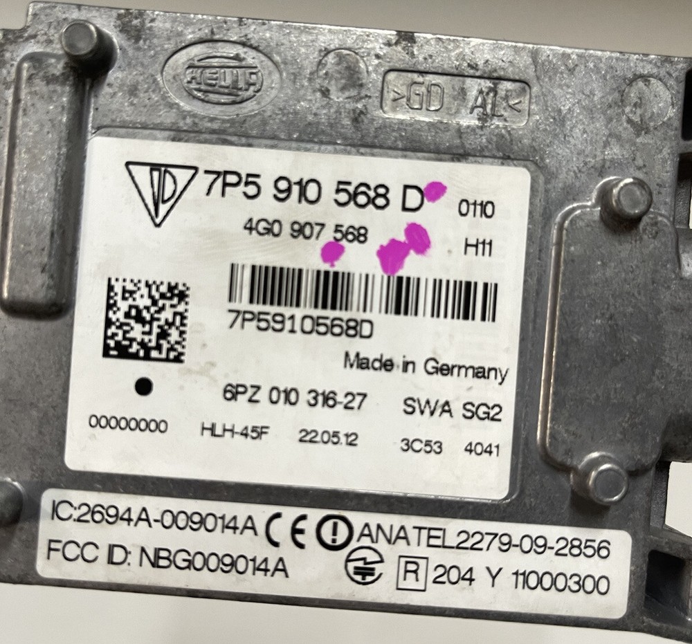 2013 PORSCHE CAYENNE Right LANE Change Assist Control Module