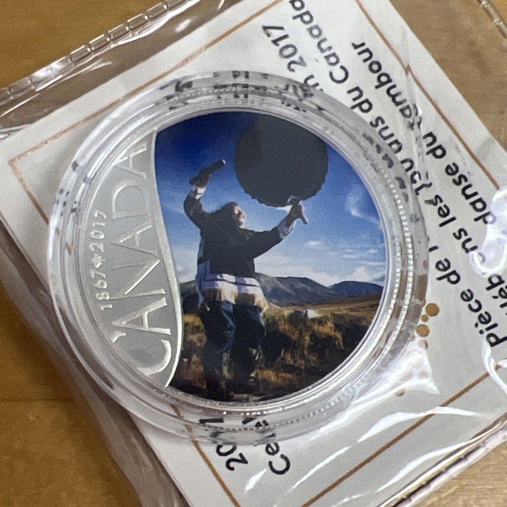 2017 Canada $10 Fine Silver Coin - Canada's 150th Drum Dancing