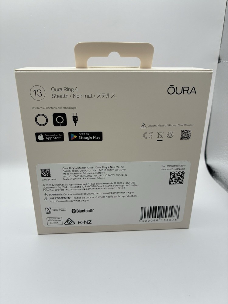 Oura Ring Gen 4 Stealth Size 13 NEW SEALED