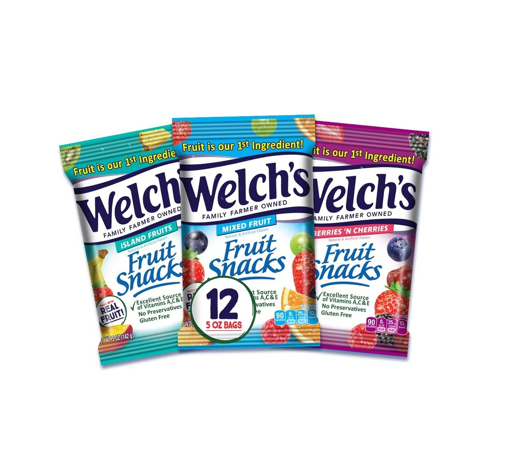 Welch's Fruit Snacks, Variety Pack With Mixed Fruit, Berries 'N Cherries &