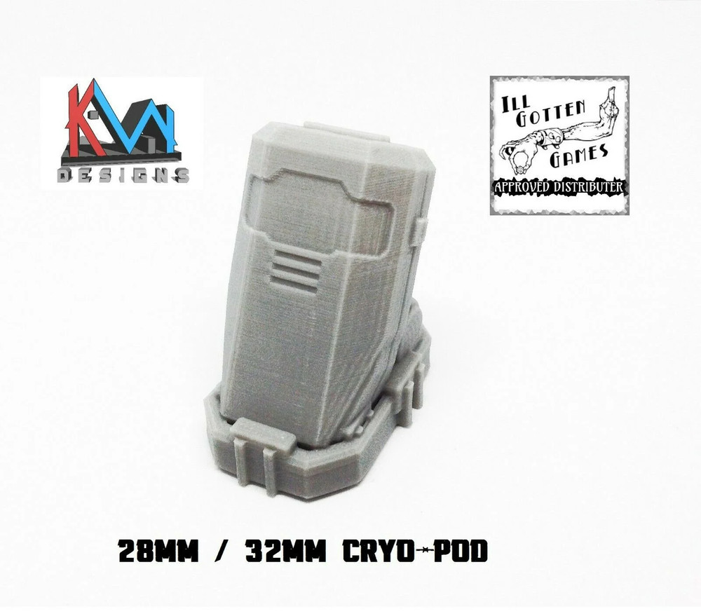 3D Printed - 28mm / 32mm Scale Cryo-Pod