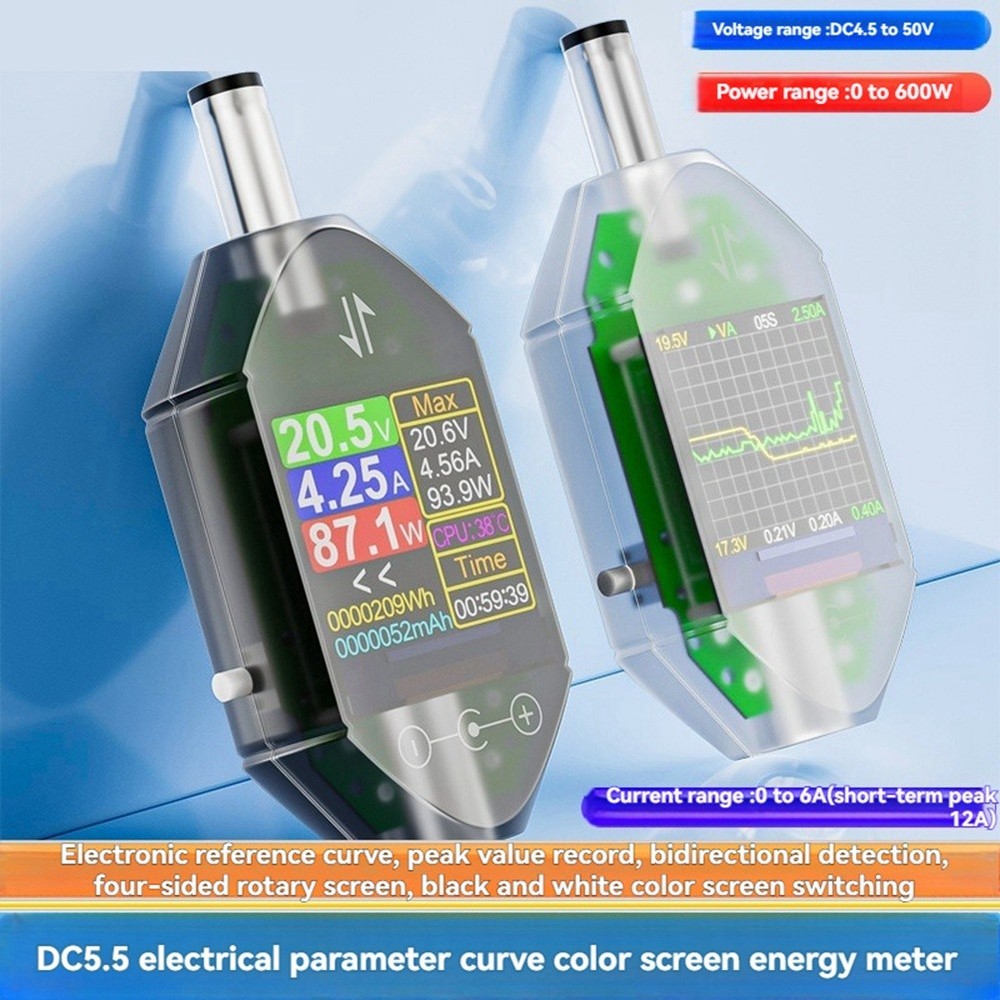 DT550 600W Digital Voltage and Current Tester DC5.5x2.5mm Interface D5536