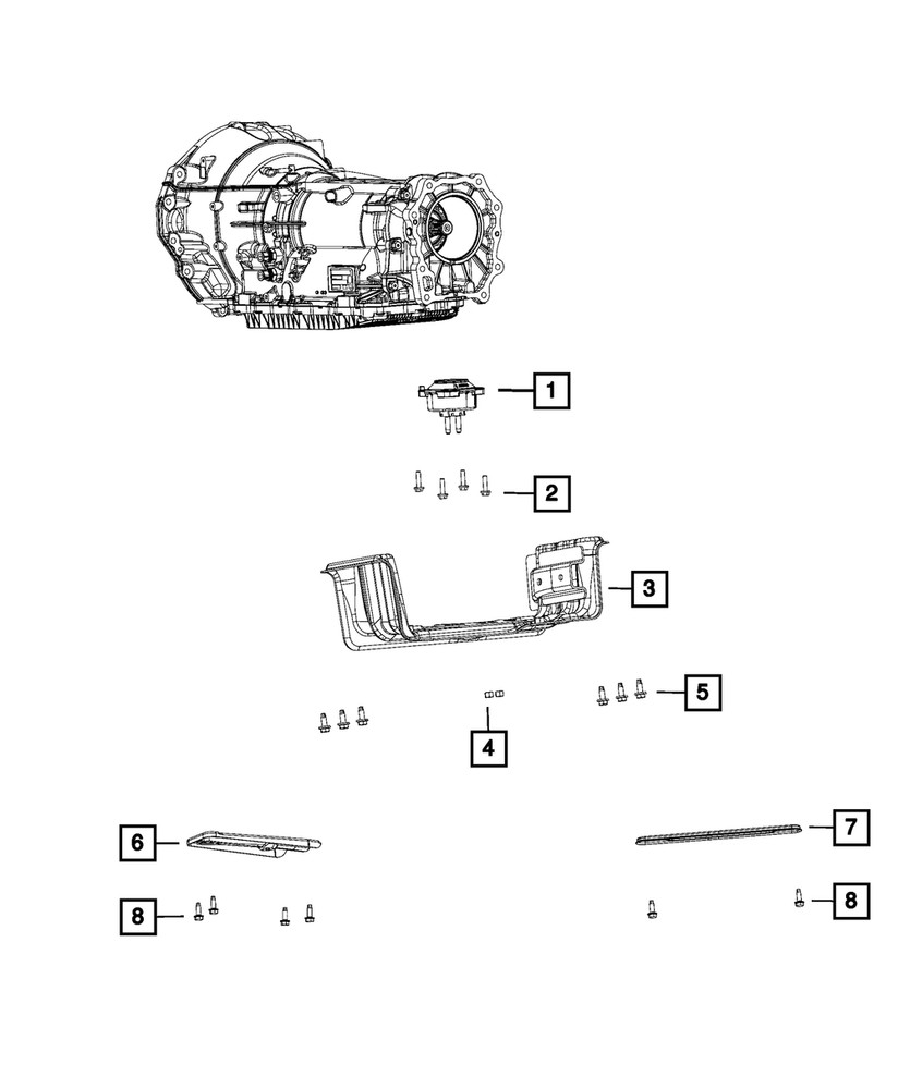 Genuine Mopar Transmission Mount Isolator 05154807AE