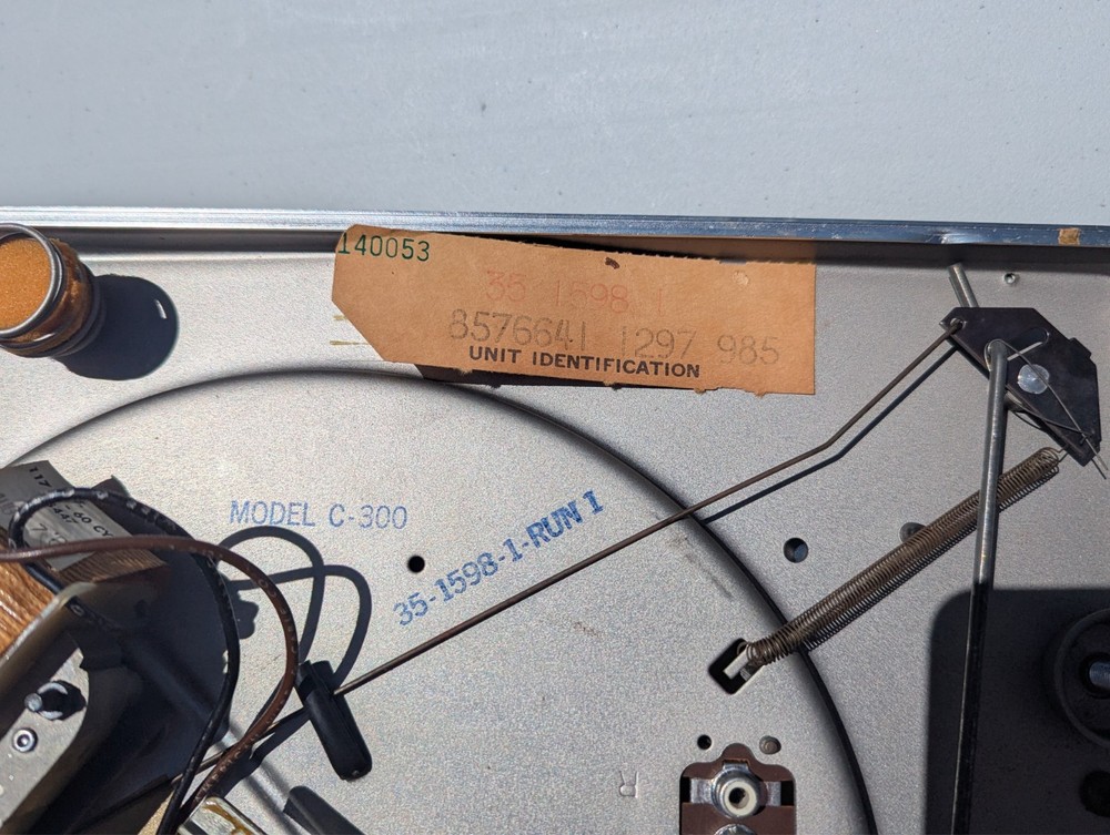 Vintage Philco C-300 Turntable - UNTESTED - As-Is