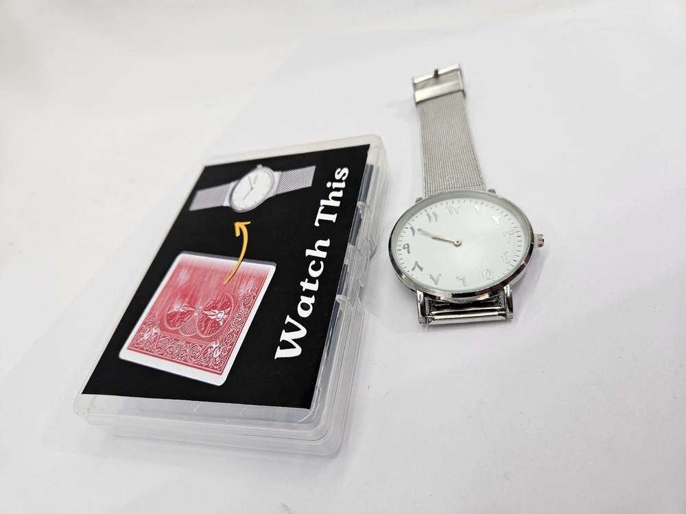 Magic Trick "Watch This" Playing Card Transforms into Watch Close Up Illusion