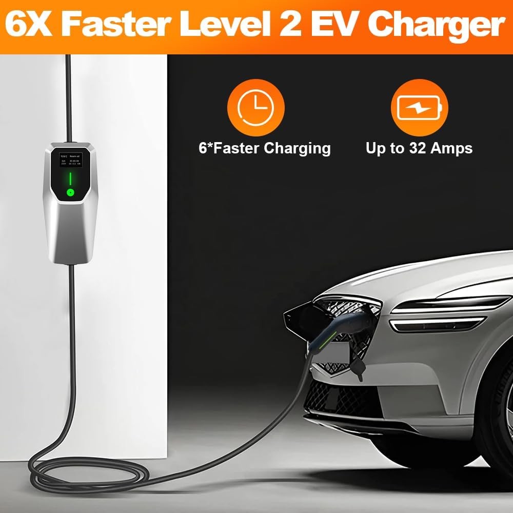 32A Level 2 EV Charger Portable