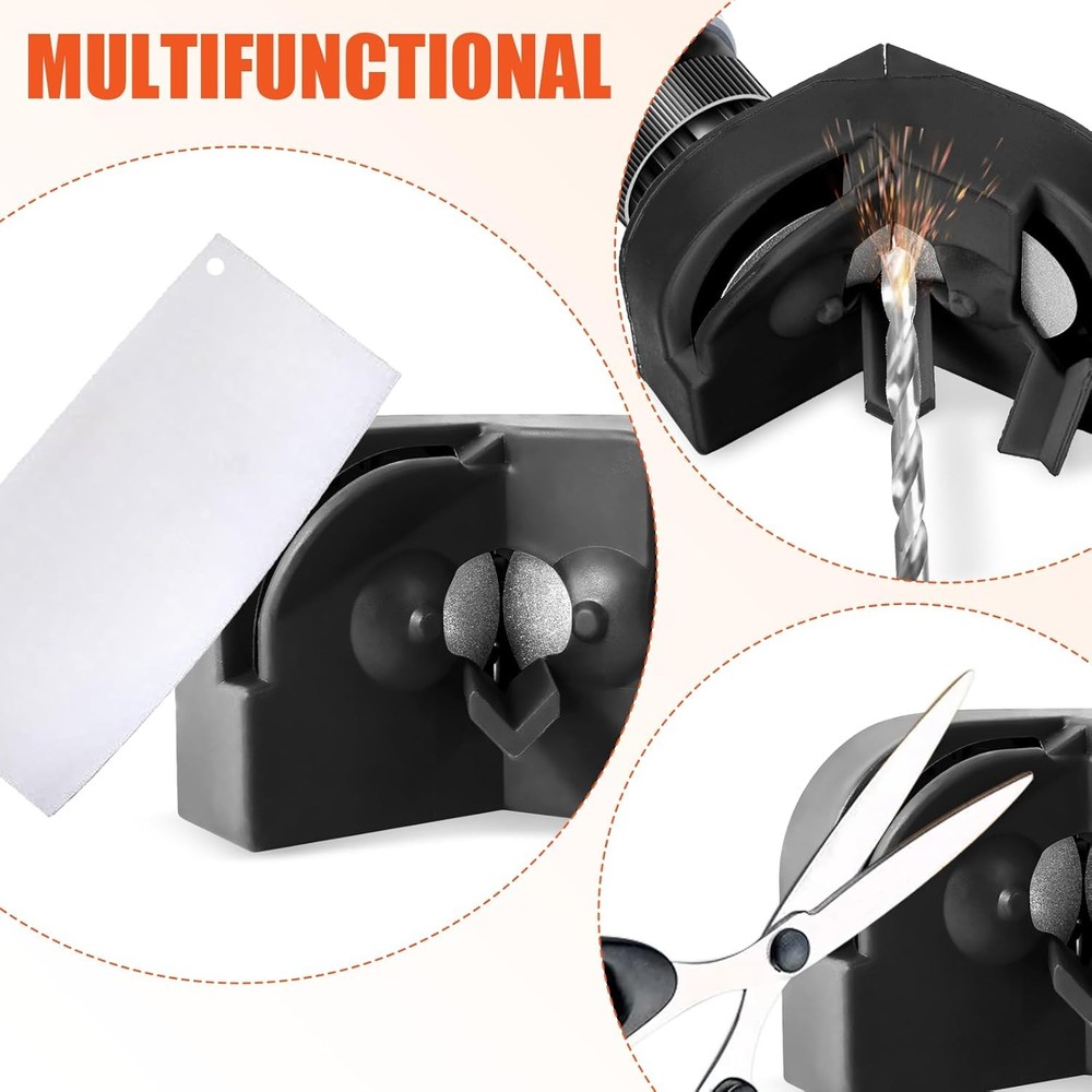 4-Wheel Portable Electric Drill Bit Sharpener for All Sizes