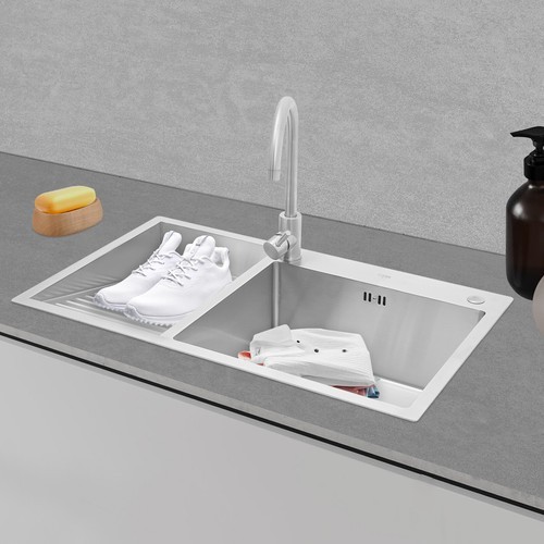 Double Bowl Laundry Utility Sink Rectangular Sink Laundry Sink Stainless Steel