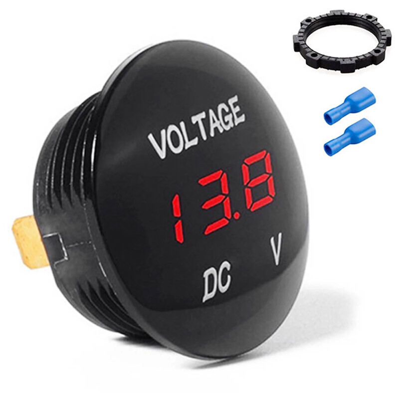 12V -24V LED Digital Display Voltmeter Voltage Gauge Meter For Car Motorcycle