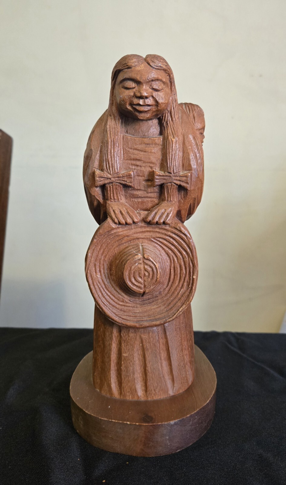 Jose Pinal Hand Carved Wood Mother Child Baby Sculpture Signed Mexican Art 9"