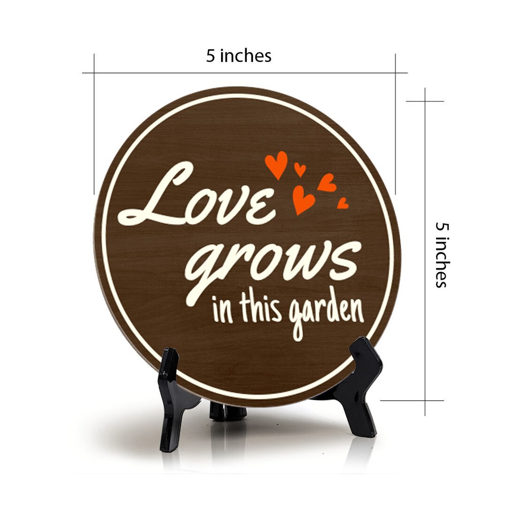 Love Grows In This Garden (5 x 5“) Circle Table