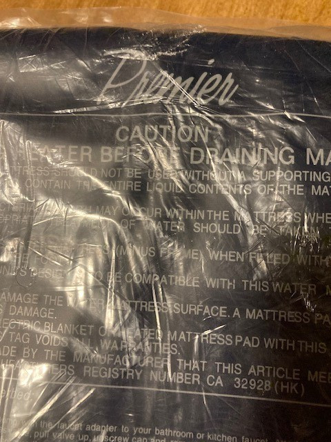 Boyd Galaxy Free Flow Waterbed Mattress for an Eastern King Soft Side deep fill