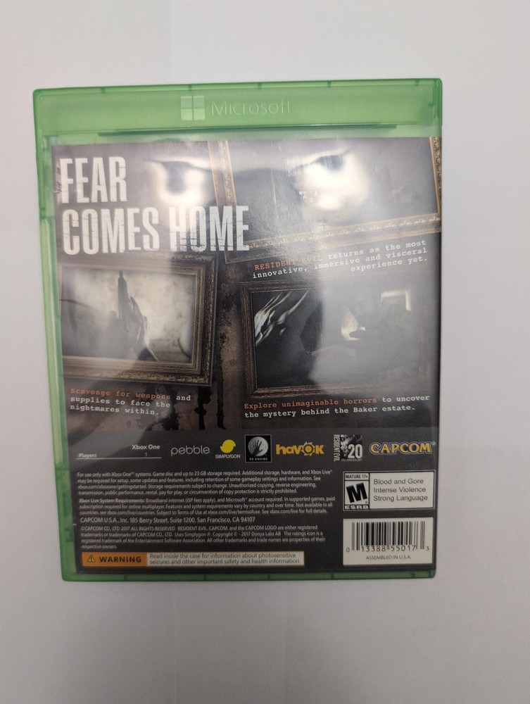 Resident Evil 7 Biohazard Xbox One Game - Facebook Version - Fast Ship