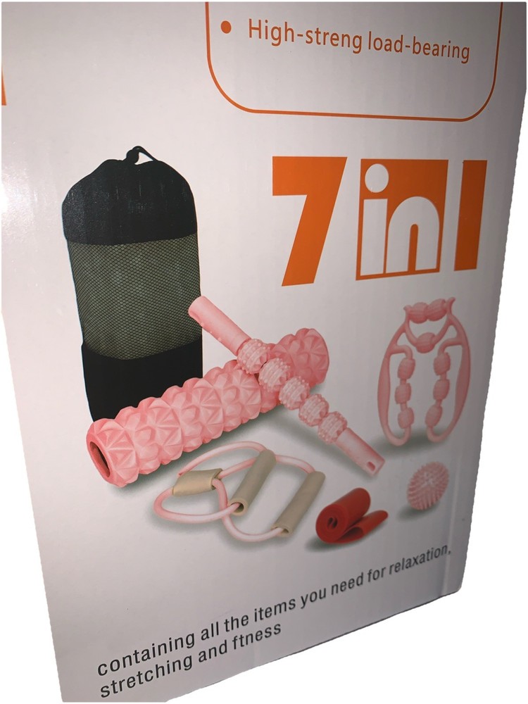 7 in 1 Foam Roller Set - Trigger Point Foam Back Roller, Muscle Roller Stick,