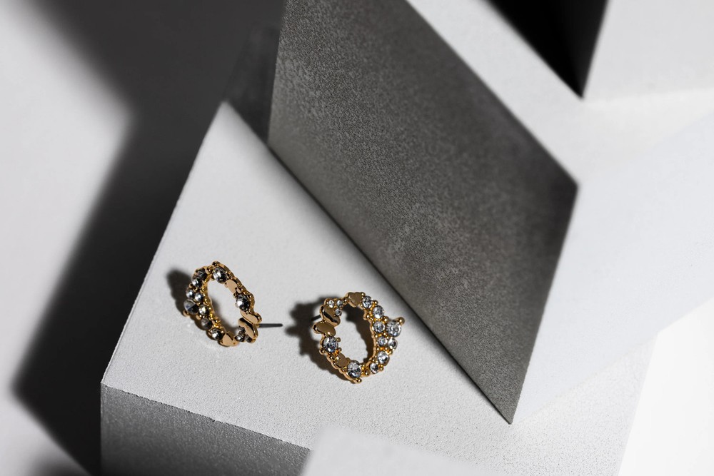Small Hoop Crystal Earring
