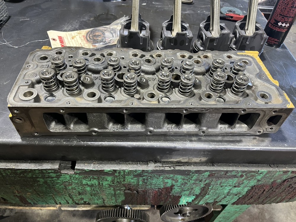 Caterpillar C3.3B Cylinder Head, 4 Cylinder Diesel Engine, Cleaned