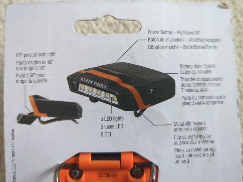 Klein Tools Cap Visor LED Light 56402 - New