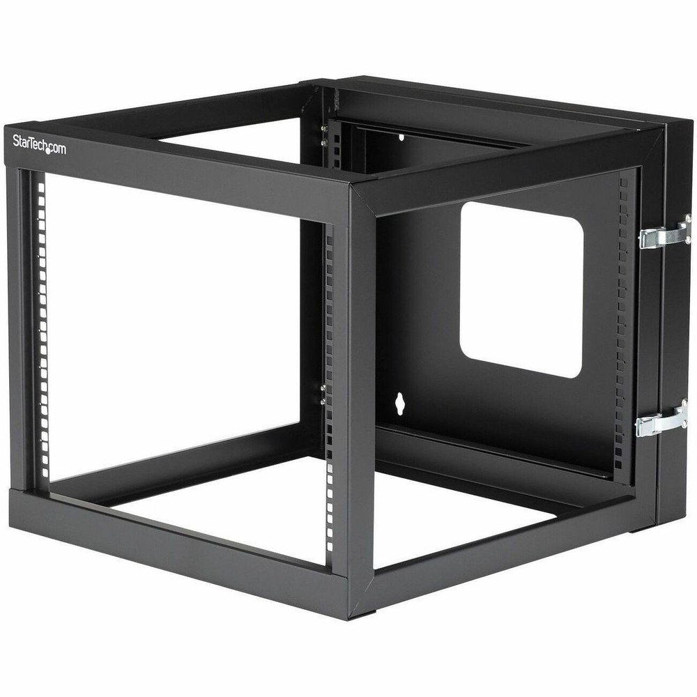 StarTech 8U 22in Depth Hinged Open Frame Wallmount Server Rack (RK819WALLOH)