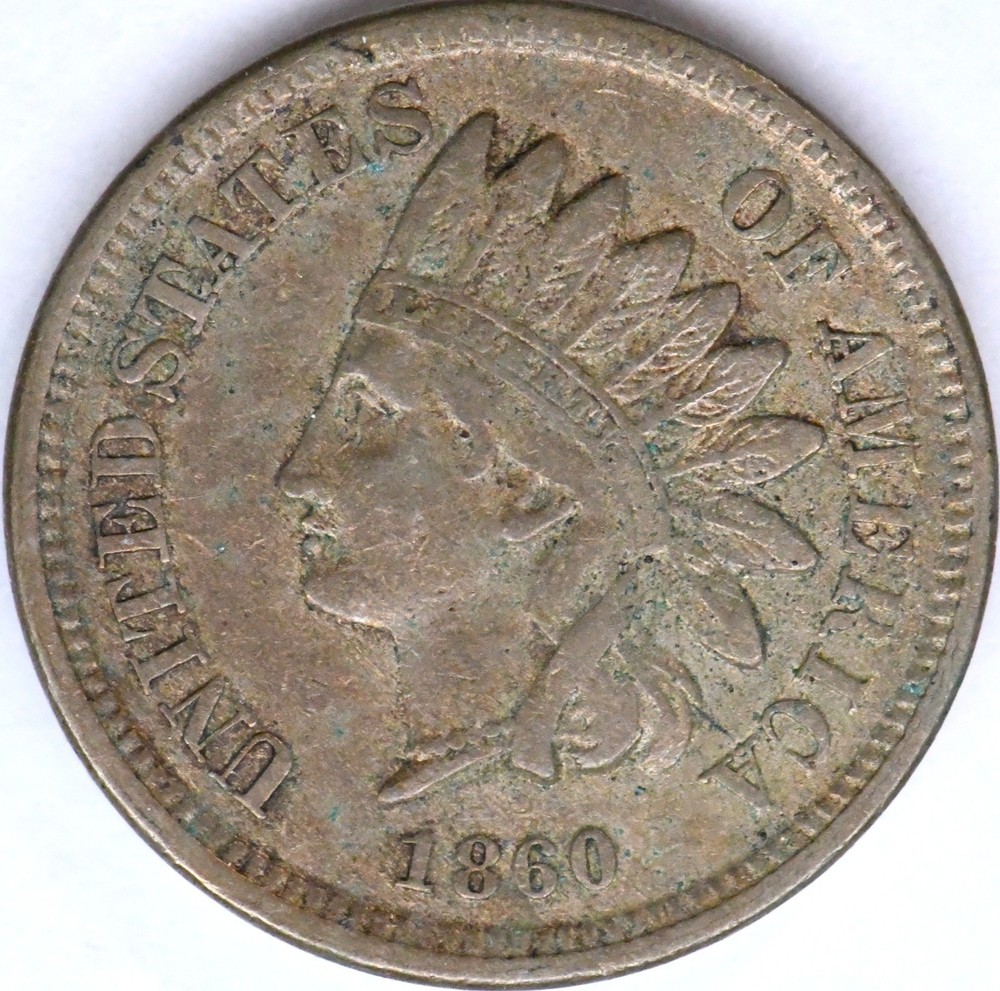 1860 indian head penny pointed bust