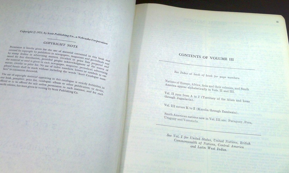 Scott Standard Postage Stamp Catalogue 1972 3 Volumes Encyclopedia Philately