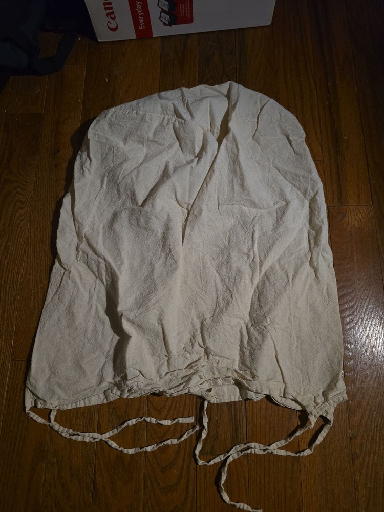 WWII US Army Barracks Laundry Bag Canvas Drawstring Sack Khaki