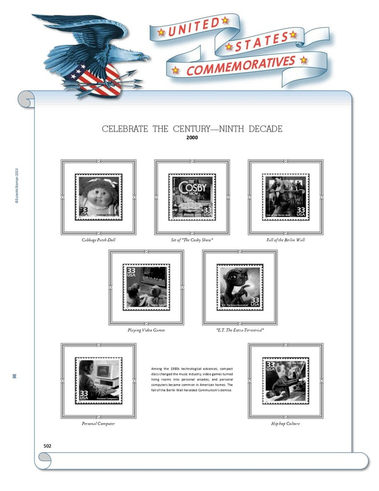 2000 U.S. Commemorative Singles COMPLETE Supplement (White Ace Alternative)