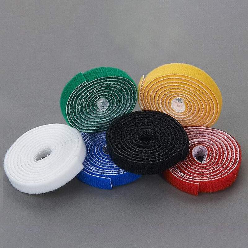 Hook And Loop Cable Ties Reusable Double Sided Straps Width 10mm Various Colours