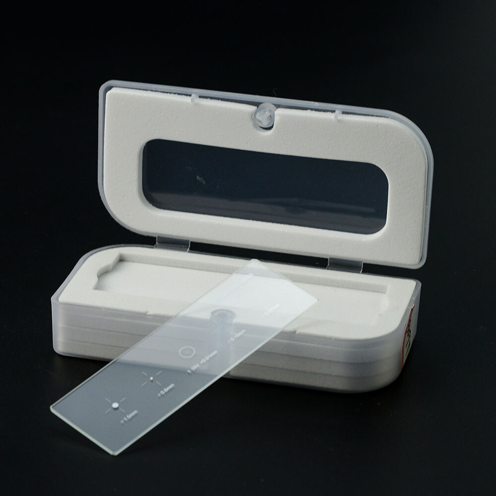 0.01mm Advanced Calibration Slide with 5 Patterns for Microscope Stage or Camera