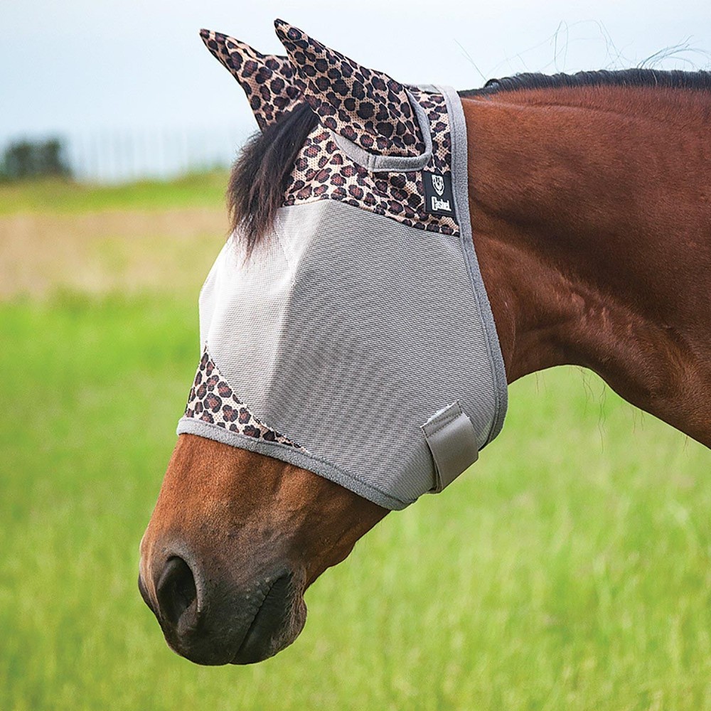 Crusader Fly Mask with Ears, Leopard, Weanling