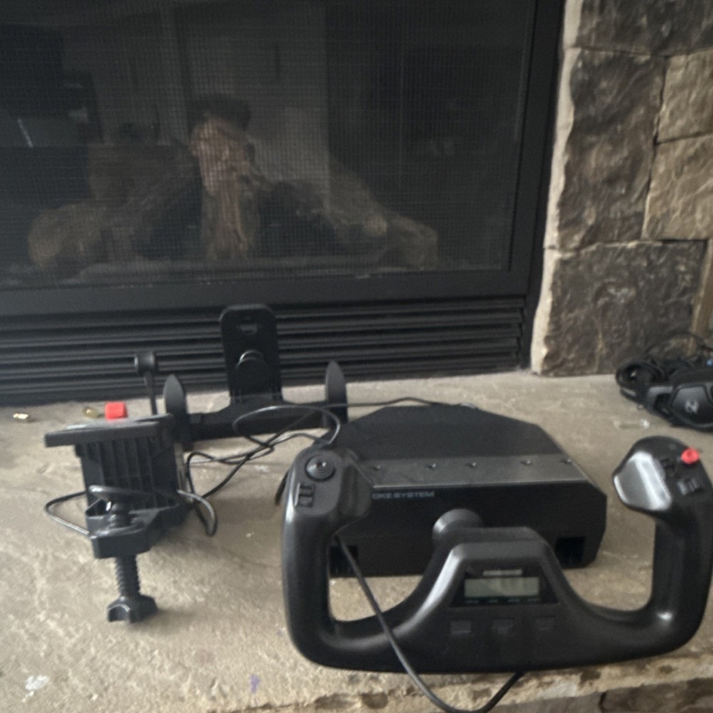 Logitech Flight Yoke System and Throttle Quadrant for Flight Simulation Controls