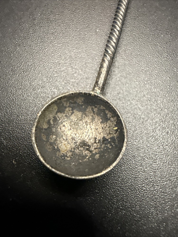 Vtg Tiny Palm Tree Salt Spoon 2.5”