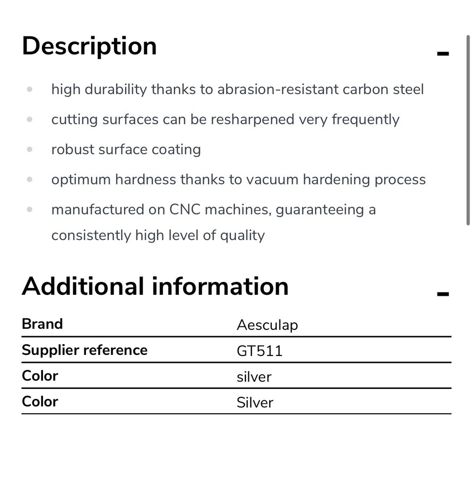 Aesculap 31-tooth Mower Blade GT511 Germany