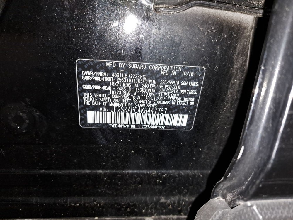 2019 Forester Clock & Temp Display,85261sj110 Sku#4213626