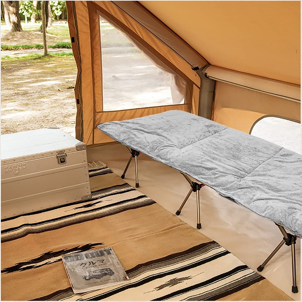 Gehannah Thick Camping Sleeping Pad, Soft Comfortable Microfiber Camping Cot Pad