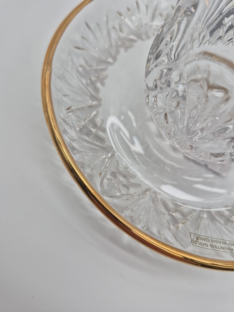 Dublin Crystal Gold Rim Kiddush Set