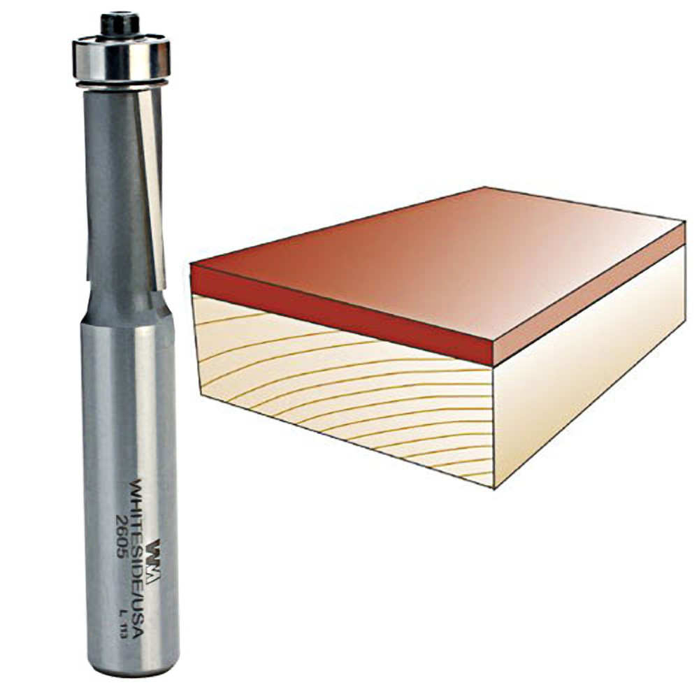 Whiteside Flush Trim Bit, 1/2 in. SH x 1/2 in. CD x 1 in. CL