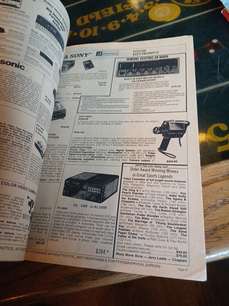 VINTAGE HONEST ABE'S FOCUS ELECTRONICS ELECTRONICS CATALOG