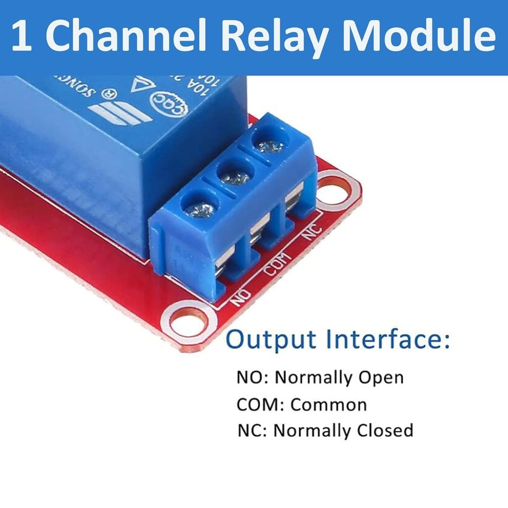 DC 5V Relay Modules (4pcs) - Optocoupler Isolation for Safe Electronic Projects