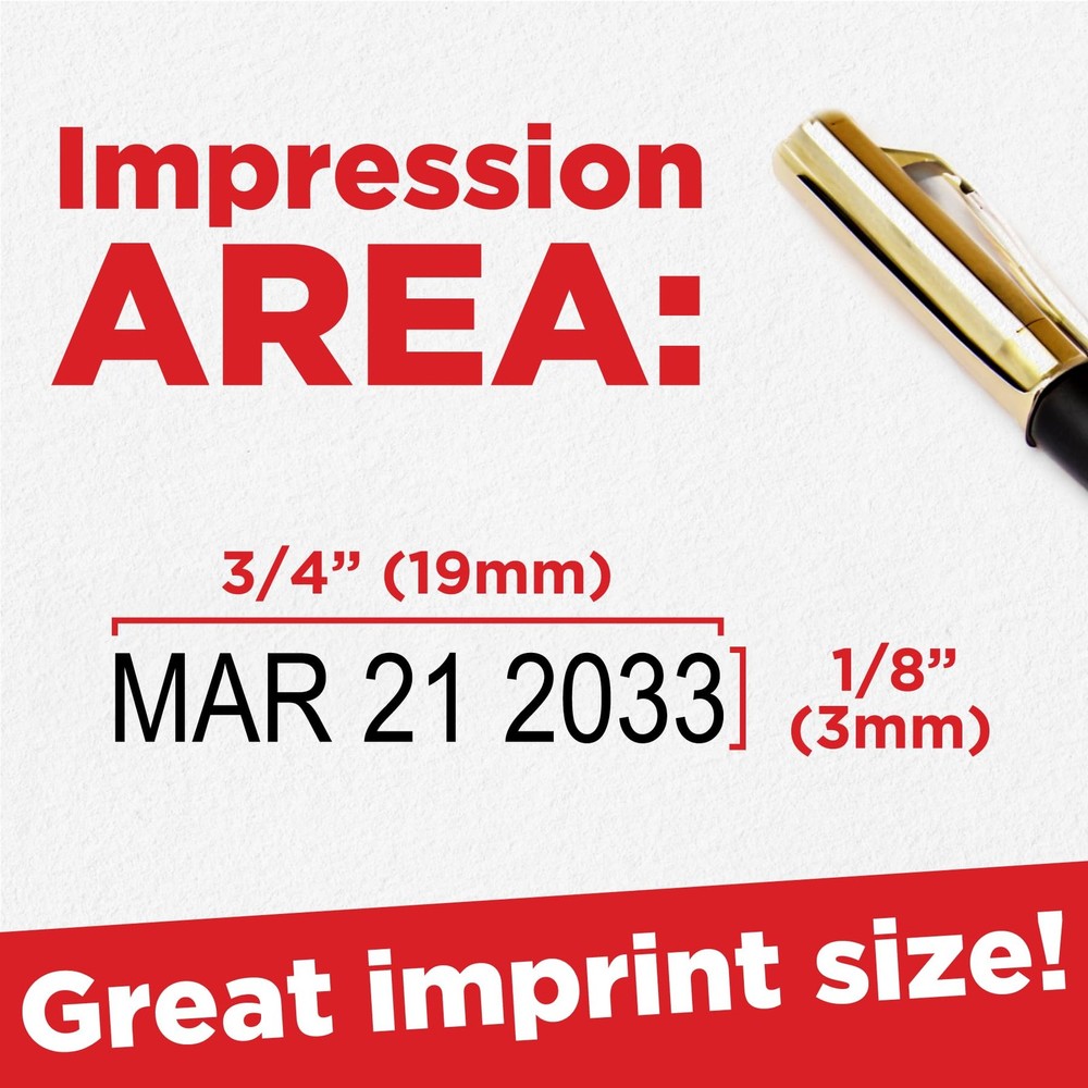 - S120 Self-Inking Date Stamp - Black Color