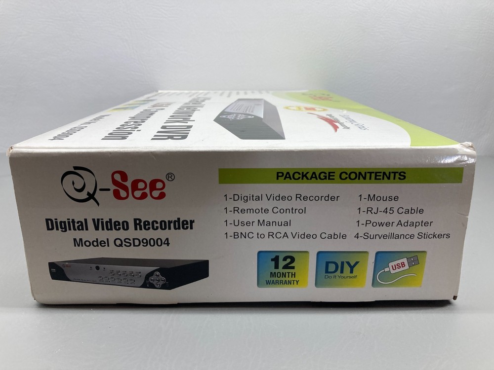 Q-See 4 Channel Network DVR H.264 Compression Model QSD9004 New