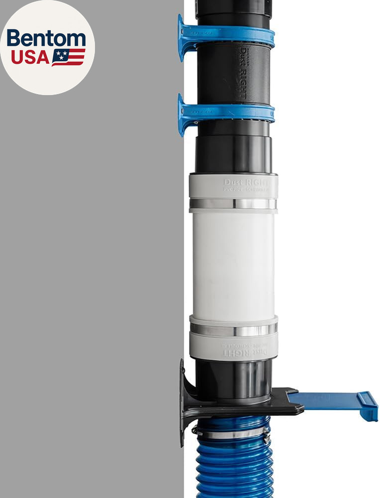4'' to 4'' Ready-Mount Self Cleaning Blast Gate - Durable Polymer Dust Blast Gat