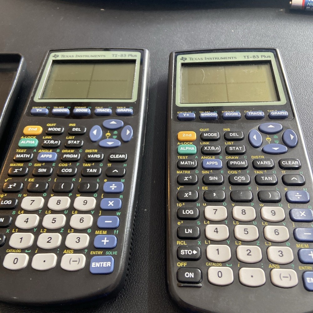 2x Texas Instruments TI-83 Plus Graphing Calculator Tested READ