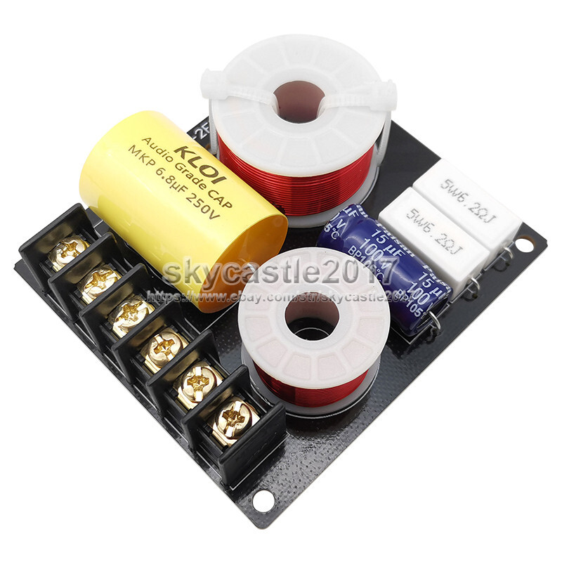 2x 100W 2 Way High-Low Speaker Frequency Divider Filters 2 Unit Crossover Board