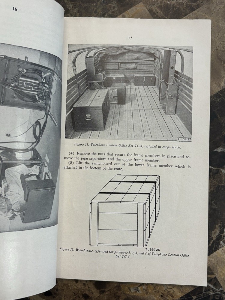 WWII WAR DEPARTMENT TECHNICAL GUIDE TELEPHONE CENTRAL OFFICE SET TC-4